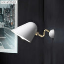 DecorBites™ Modernist Metal Wall Sconce with Rotating Node - Wide Flare, White, 1 Head