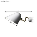 DecorBites™ Modernist Metal Wall Sconce with Rotating Node - Wide Flare, White, 1 Head