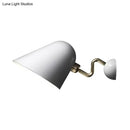 DecorBites™ Modernist Metal Wall Sconce with Rotating Node - Wide Flare, White, 1 Head