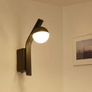Modernist orb sconce black & white wall lamp for stairway