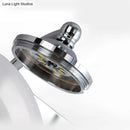 Modernist silver bathroom vanity light with frosted acrylic shades