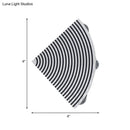 Modernist striped black & silver led wall lamp living room light