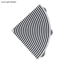 Modernist striped black & silver led wall lamp living room light