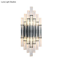 DecorBites™ Modernist Tubular Wall Lighting with Clear Crystal, 2 Lights, Chrome Finish - Living Room Wall Fixture