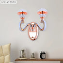 Modernist urn shape rose gold led wall sconce bedroom light