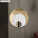 Modernist white & black led sconce lighting bedroom wall mirror