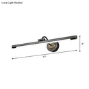 Modish black & brass swing arm wall lamp bathroom vanity mirror light