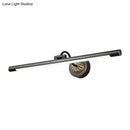 Modish black & brass swing arm wall lamp bathroom vanity mirror light