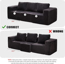 Modular Sectional Sofa With Deep Memory Foam Comfort