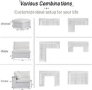 Modular Sectional Sofa with Storage Ottoman and Washable Covers