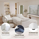 Modular Sectional Sofa with Storage Ottoman and Washable Covers