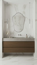 Italian Silver Frame Mirror - Shield Form Brass Wall Mirror