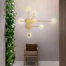 Molecular black creative line rgb wall lamp for living room