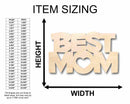 Mother's Day Craft Unfinished Wood Cutout "Best Mom" DIY handmade Gift