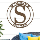 Monogram Metal Sign w Name & Year