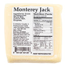 Monterey Jack Cheese Block | Pack of 6 | 8 oz | Jisa's Farmstead Cheese