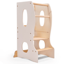 Stable Montessori Tower: Wooden Growing Chair - Ivory