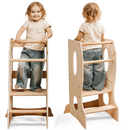 Stable Montessori Tower: Wooden Growing Chair - Ivory
