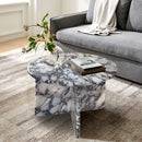 Calacatta Viola Marble Round Polished Coffee Table Modern Style 24 Inch Diameter