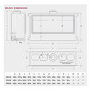 Montigo DelRay Linear Direct Vent Natural Gas Fireplace [DRL36/48/6013NI] (SAK31245)
