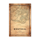 Montreal Vintage Map Canvas