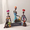 DecorBites™ Black Women Resin Art Figures for Home Decor and Statues