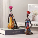 DecorBites™ Black Women Resin Art Figures for Home Decor and Statues