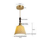 Mosaic brass and wood pendant light ceramic copper led kitchen