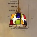 Mosaic floral & conch glass led pendant light dining room