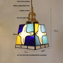 Mosaic floral & conch glass led pendant light dining room