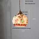 Mosaic floral & conch glass led pendant light dining room