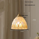 Mosaic floral & conch glass led pendant light dining room