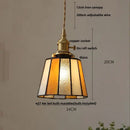 Mosaic floral & conch glass led pendant light dining room