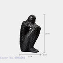 Mosaic golden man thinker abstract statues living room decor