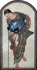 Greek Lady Mosaic Artwork