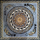 Ancient Roman Dolphins Geometric Mosaic