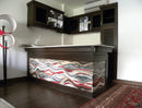 Vibrant Wavy Shades: Marble Mosaic Patterns Wall or Floor Art