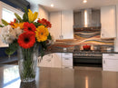 Vibrant Wavy Shades: Marble Mosaic Patterns Wall or Floor Art