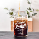 Motivational engraved can shape beer glass cup dining room drinkware