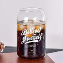 Motivational engraved can shape beer glass cup dining room drinkware