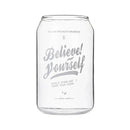 Motivational engraved can shape beer glass cup dining room drinkware