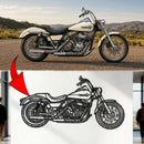 Your Personalized Motorcycle Metal Wall Art - (Side view)