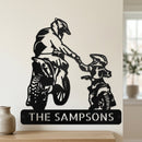 Custom Metal Wall Art - Personalized Father Son Motocross Sign
