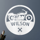 Custom Metal Wall Art - Personalized Biker Monogram Sign