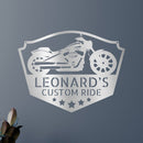 Custom Metal Wall Art - Personalized Biker Sign