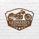 Custom Metal Wall Art - Personalized Biker Sign