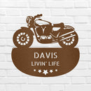 Custom Metal Wall Art - Personalized Biker Sign