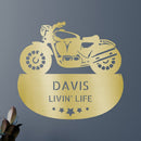 Custom Metal Wall Art - Personalized Biker Sign