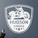 Custom Metal Wall Art - Personalized Motorcycle Name Monogram