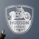 Custom Metal Wall Art - Personalized Motorcycle Name Monogram